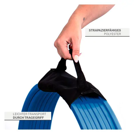 Gymnastikreifen aus Kunststoff, 10er-Set, � 70 cm, inkl. Tragegriff