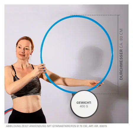 Gymnastikreifen aus Kunststoff, 4er-Set,  80 cm