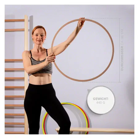 Gymnastikreifen aus Holz,  90 cm