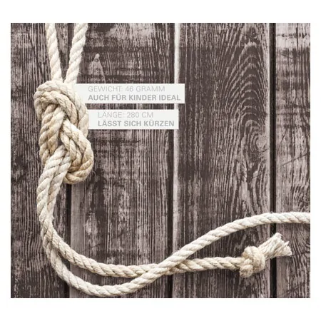 Springseil aus Hanf mit verstrkter Mitte, 280 cm