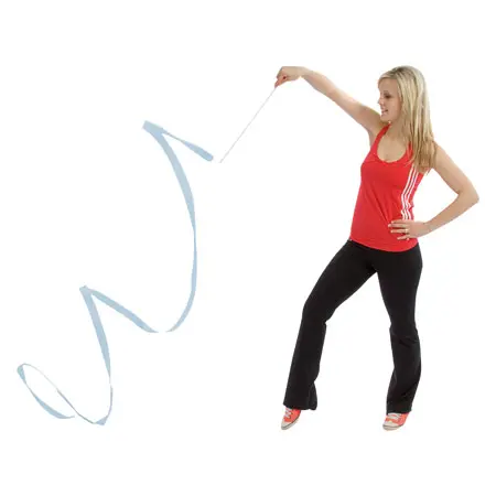 Gymnastikband mit Stab, 6 m