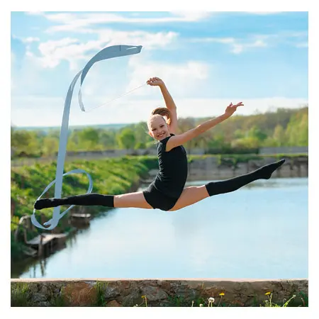 Gymnastikband mit Stab, 6 m