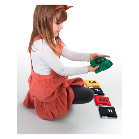 Bohnensckchen mit Zahlen-Set, 12x12 cm, 15-tlg.