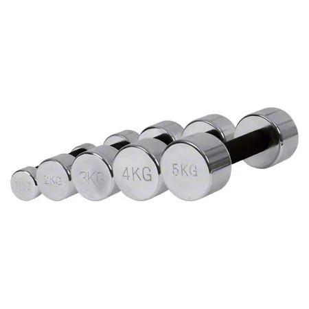 Chromhantel m. Moosgummigriff, 2 kg, Stck