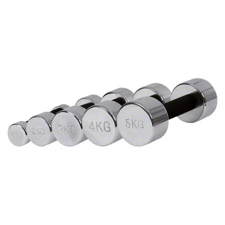 Chromhantel m. Moosgummigriff, 3 kg, Stck
