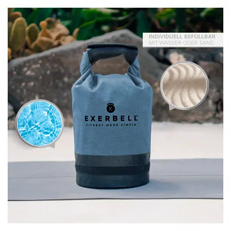 Exerbell faltbare Kettlebell, befllbar bis 14 kg