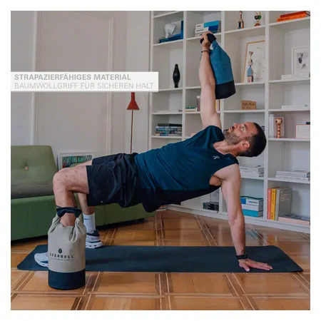 Exerbell faltbare Kettlebell, befllbar bis 14 kg