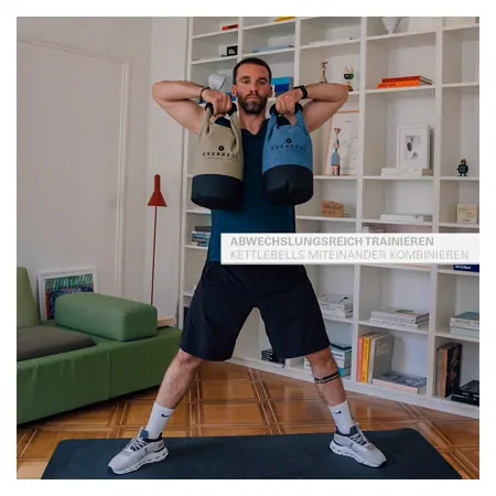Exerbell faltbare Kettlebell, befllbar bis 14 kg