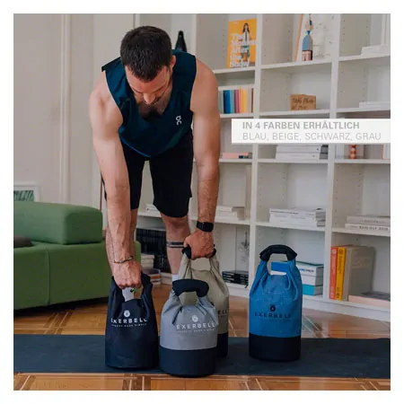 Exerbell faltbare Kettlebell, befllbar bis 14 kg