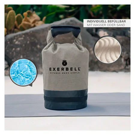 Exerbell faltbare Kettlebell, befllbar bis 14 kg