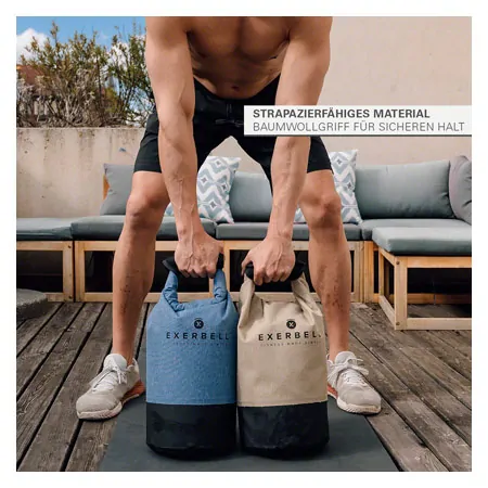 Exerbell faltbare Kettlebell, befllbar bis 14 kg