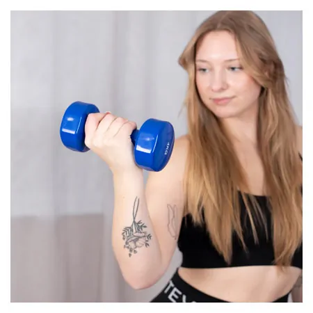 Fausthantel, 4 kg, blau, Stck