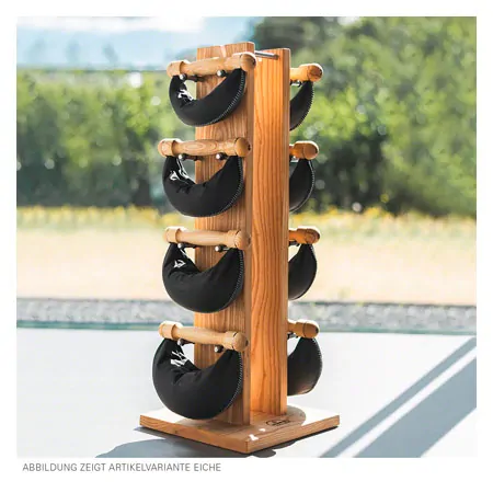 NOHRD Swing Turm inkl. 8 Swing Hanteln, 40 kg, Nussbaum
