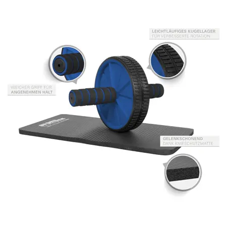 Sport-Tec Bauchtrainer Ab Wheel inkl. Kniematte