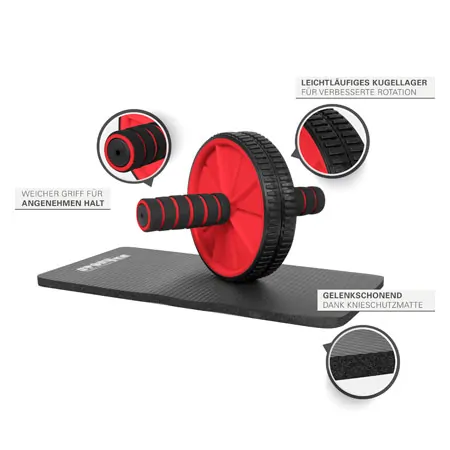 Sport-Tec Bauchtrainer Ab Wheel inkl. Kniematte
