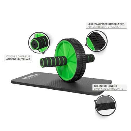 Sport-Tec Bauchtrainer Ab Wheel inkl. Kniematte