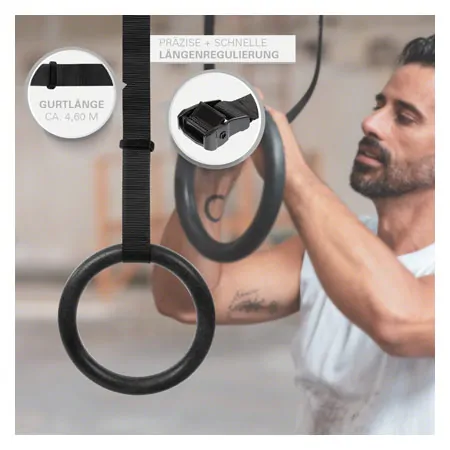 Sport-Tec Outdoor-Turnringe aus Kunststoff inkl. verstellbaren Gurten