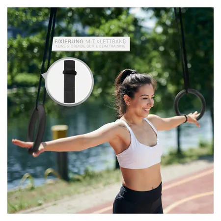 Sport-Tec Outdoor-Turnringe aus Kunststoff inkl. verstellbaren Gurten