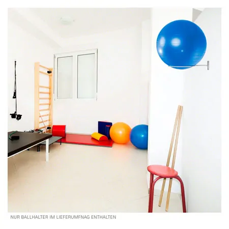 Ballhalter  30 cm fr 1 Gymnastikball bis max. 85 cm, wei