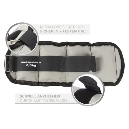 Gewichtsmanschetten, 0,5 kg, Paar