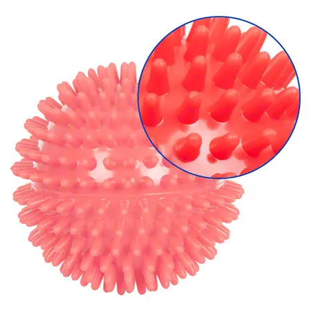 Igel-Ball,  9 cm, rot, mittel