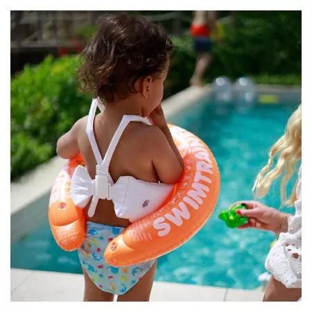 Freds Schwimmtrainer Classic Schwimmhilfe, orange 15-30 kg (2-6 Jahre)