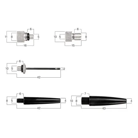 Ballkompressor PM500, 220-240 V, 2 Bar, inkl. Universal Ventil-Set, 5-tlg.