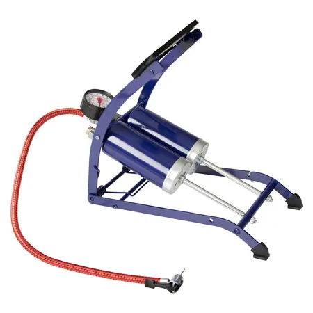 Fuluftpumpe inkl. Manometer, 2 Zylinder