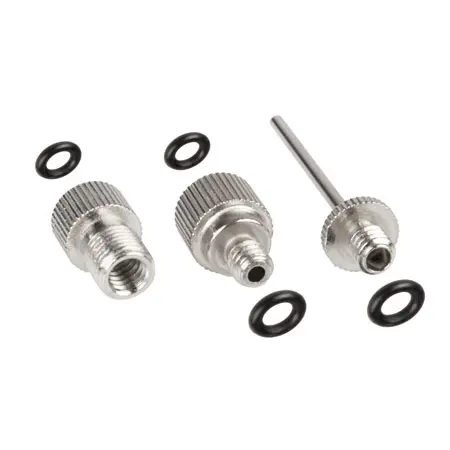 Universal Ventil-Set 5-tlg., 1x Nadelventil, 2x Kegelventil, 2x Ventiladapter