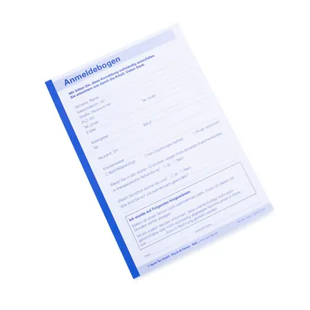 Anmeldung, 5 Blcke  50 Blatt (250 Bltter), DIN A5