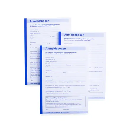 Anmeldung, 5 Blcke  50 Blatt (250 Bltter), DIN A5