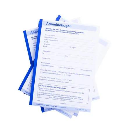 Anmeldung, 5 Blcke  50 Blatt (250 Bltter), DIN A5