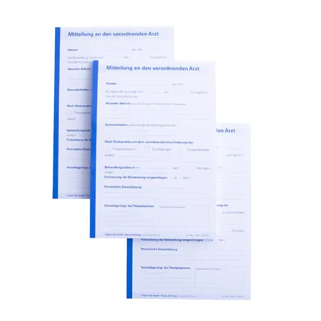 Mitteilung an den verordnenden Arzt, 5 Blcke  50 Blatt (250 Bltter), DIN A5