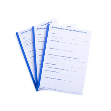 Mitteilung an den verordnenden Arzt, 5 Blcke  50 Blatt (250 Bltter), DIN A5