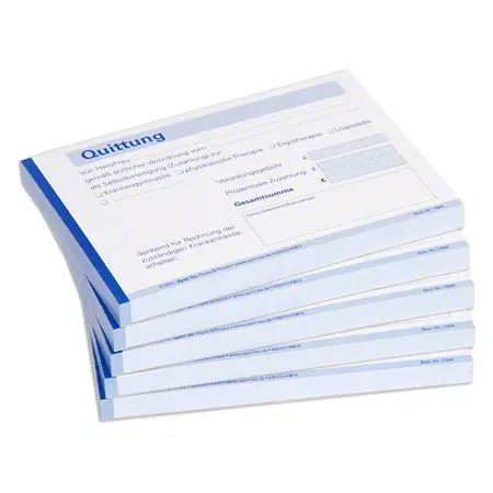 Quittungsblock, 5 Blcke  100 Blatt (500 Bltter), DIN A6 quer