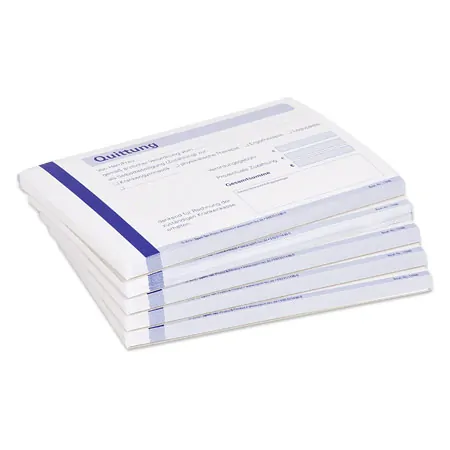 Quittungsblock durchschreibend, 5 Blcke  50 Stze, DIN A6 quer
