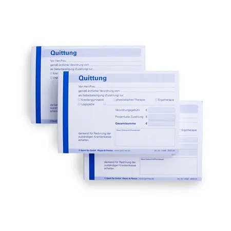 Quittungsblock durchschreibend, 5 Blcke  50 Stze, DIN A6 quer