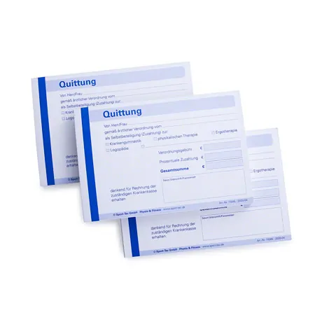 Quittungsblock durchschreibend, 5 Blcke  50 Stze, DIN A6 quer