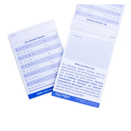 Terminzettelblock, 10 Blcke  75 Blatt (750 Bltter), DIN A7