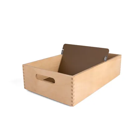 Karteitrog-Set, 202-tlg., aus Holz fr max. 1500 Karten (A5) inkl. 200 Karteikarten & Register,