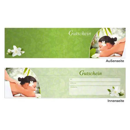 Gutschein Wellness, 25 Stck, DIN lang