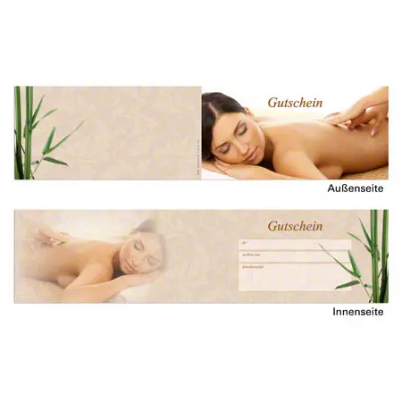 Gutschein Massage, 25 Stck, DIN lang