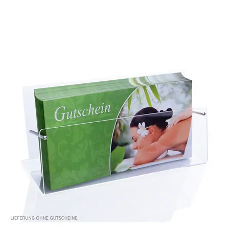 Gutscheinstnder aus Acrylglas