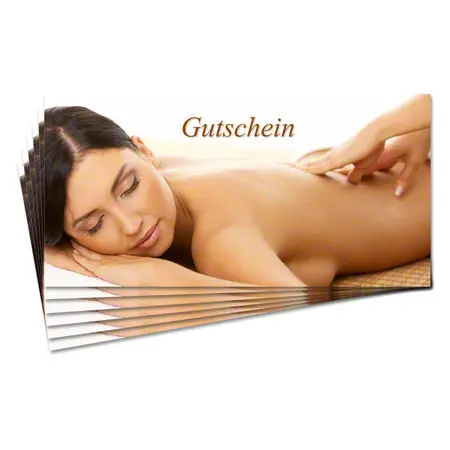 Gutschein-Set, 101-tlg., 100 Gutscheine inkl. Aufsteller aus Acrylglas