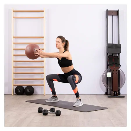 TOGU Medizinball aus Ruton,  28 cm, 1,5 kg, braun