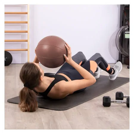 TOGU Medizinball aus Ruton,  28 cm, 1,5 kg, braun
