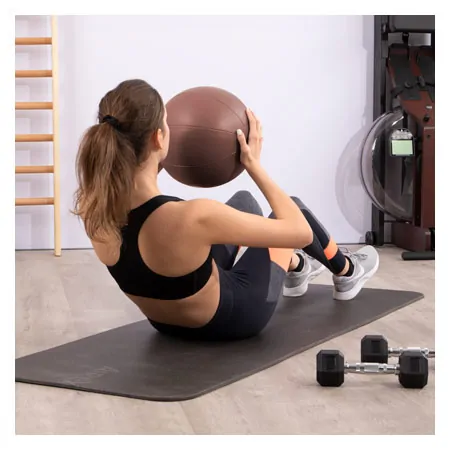 TOGU Medizinball aus Ruton,  28 cm, 1,5 kg, braun