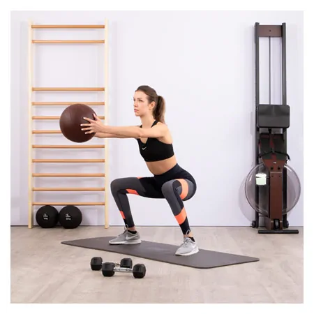 TOGU Medizinball aus Ruton,  28 cm, 2 kg, braun