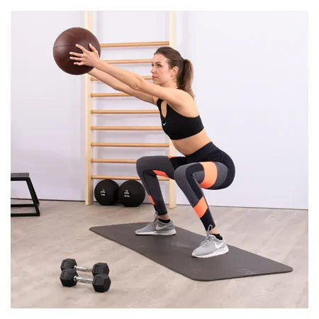 TOGU Medizinball aus Ruton,  28 cm, 2 kg, braun