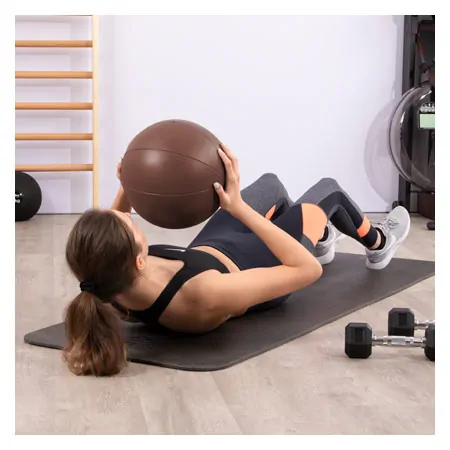 TOGU Medizinball aus Ruton,  28 cm, 2 kg, braun